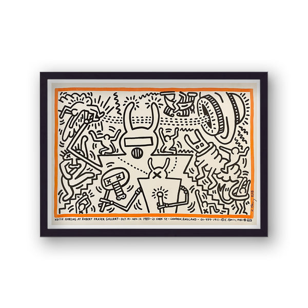 Keith Haring 1983 Robert Fraser Gallery London Exhibition Poster