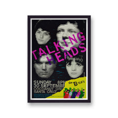 Talking Heads Live At Cocoanut Grove Vintage Music Gig Poster