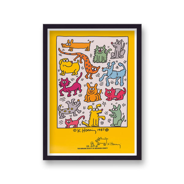 Keith Haring Dog Graphic Humane Society Art Print