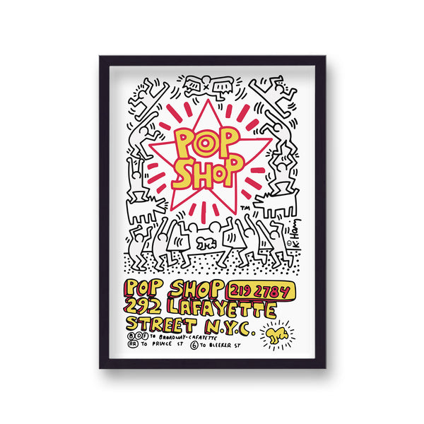 Keith Haring Pop Shop NYC Yellow & Red Art Print