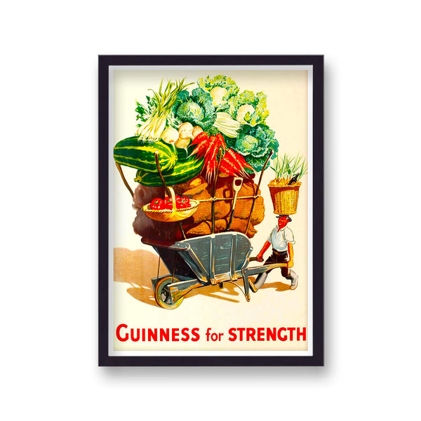 Guinness For Strength Wheelbarrow Laden With Veg