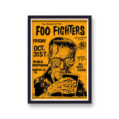 Foo Fighters Live In Nashville Vintage Music Print