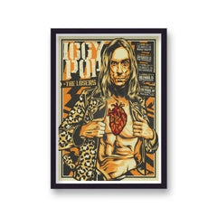Iggy Pop Live In The US Vintage Music Print