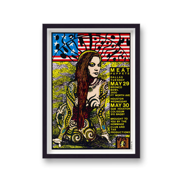 Red Hot Chilli Peppers Live In Texas Vintasge Music Print