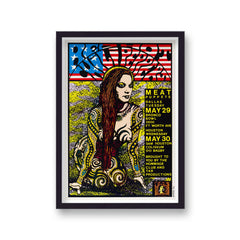 Red Hot Chilli Peppers Live In Texas Vintasge Music Print