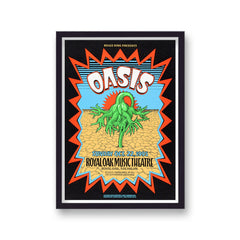 Oasis Live In Michigan Vintage Music Print