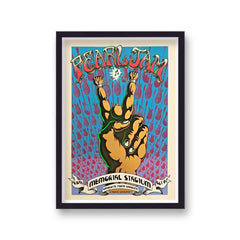 Pearl Jam Live In North Carolina Vintage Music Print