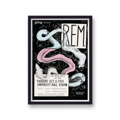 REM Live At University Hall Vintage Music Print
