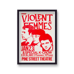 Violent Femmes Live At Pine Street Theatre Vintage Music Print