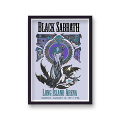 Black Sabbath Live In Long Island Vintage Music Print v1