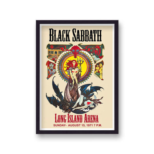 Black Sabbath Live In Long Island Vintage Music Print v2