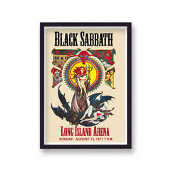 Black Sabbath Live In Long Island Vintage Music Print v2