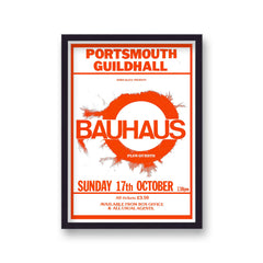 Bauhaus Live At Portsmouth Guildhall Vintage Music Print