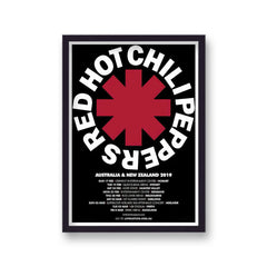 Red Hot Chilli Peppers Live Aus & New Zealand Vintage Music Print