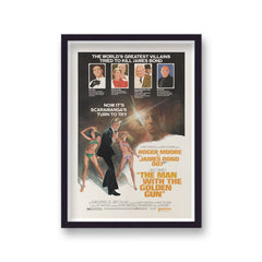 The Man With The Golden Gun Vintage Movie Print