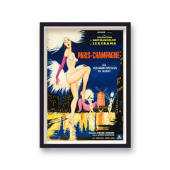 Paris-Champagne Vintage Movie Print