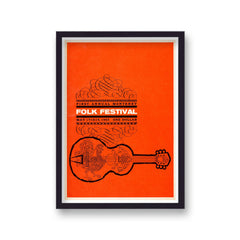 Monterey Folk Festival Vintage Music Print