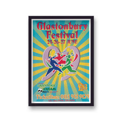 Glastonbury Festival Vintage Music Print