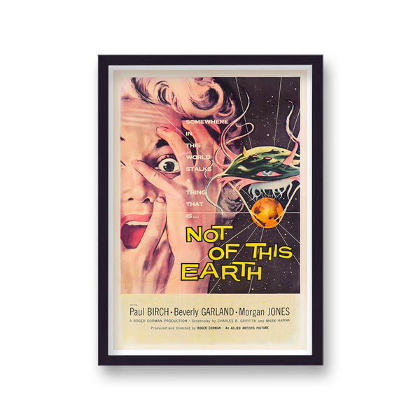 Not Of This Earth Vintage Movie Print