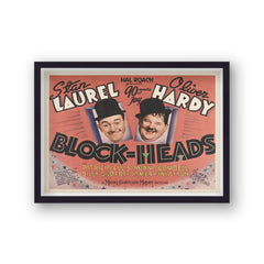 Laurel & Hardy Blockheads Vintage Movie Print
