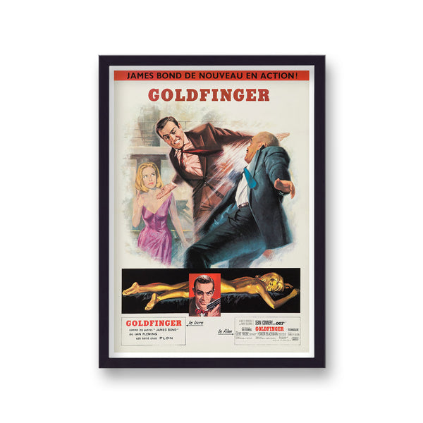 Goldfinger French Vintage Movie Print