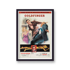 Goldfinger French Vintage Movie Print