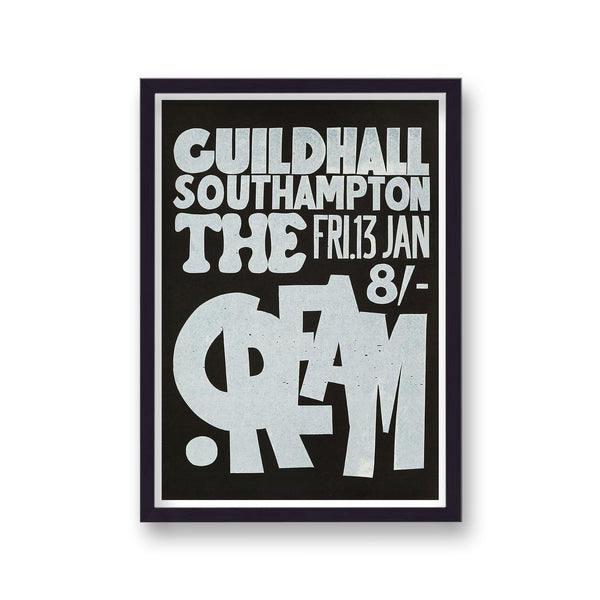 Cream Live At the Guildhall Southampton Vintage Music Print