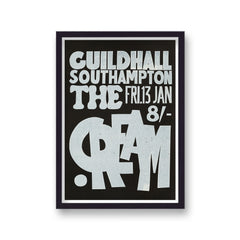 Cream Live At the Guildhall Southampton Vintage Music Print