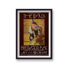 The Byrds Fleetwood Mac Live Fillmore West Vintage Music Print