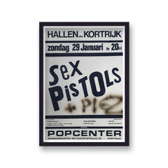 The Sex Pistols Live In Kortrijk Belguim Vintage Music Print