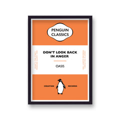 Penguin Classic Oasis Don't Look Back In Anger Music Print
