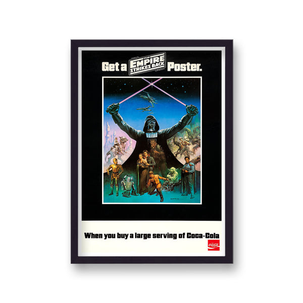 Star Wars The Empire Strikes Back Vintage Coca Cola Poster Promo