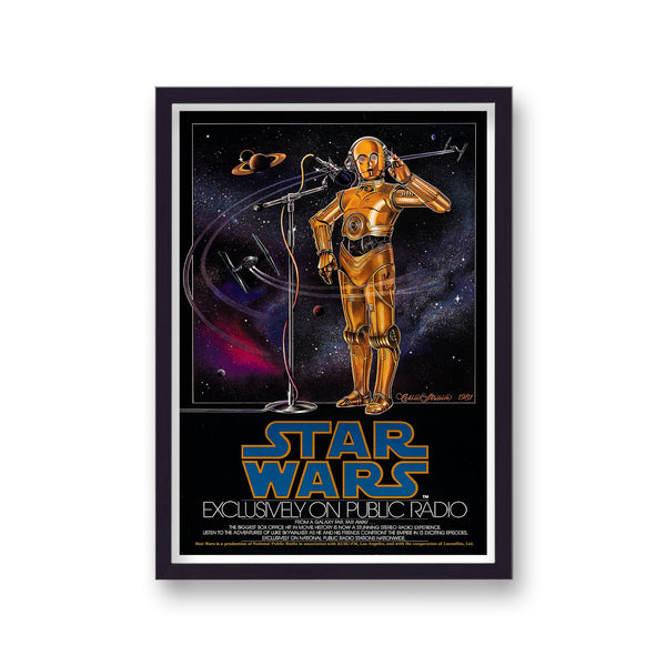 Star Wars On Public Radio Threepio Vintage Print