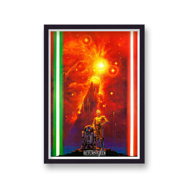 Star Wars Return Of The Jedi Threepio D2 Starburst Movie Print