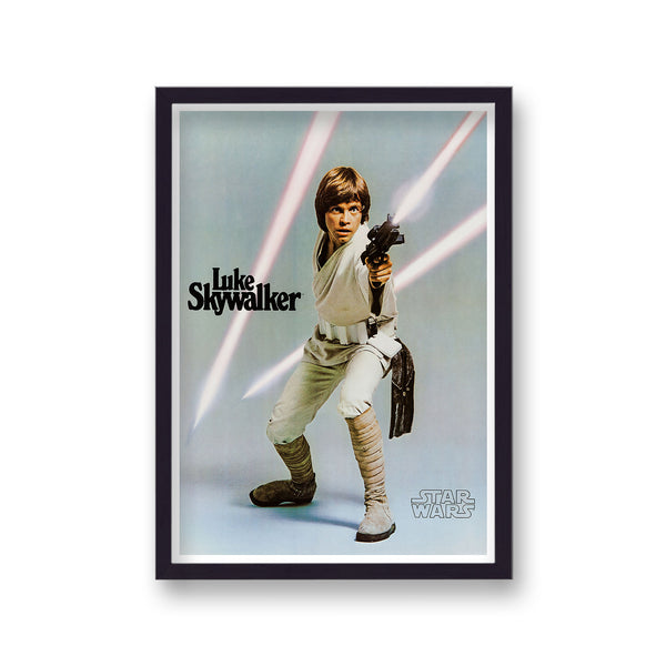 Star Wars Luke Skywalker Vintage Action Promo Print