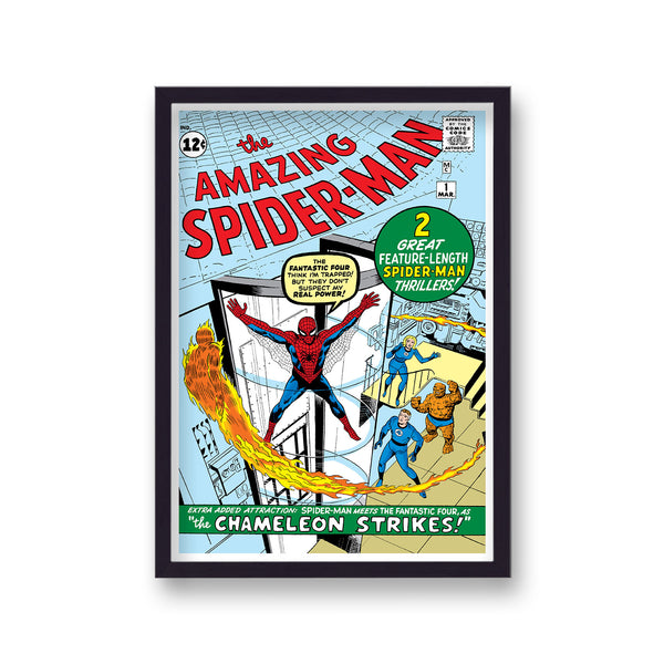 Vintage Comic Cover The Amazing Spiderman x Fantastic 4