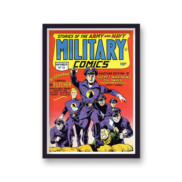 Vintage Comic Cover Military Comics No 13