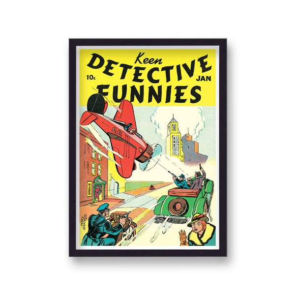 Vintage Comic Cover Keen Detective Funnies Jan