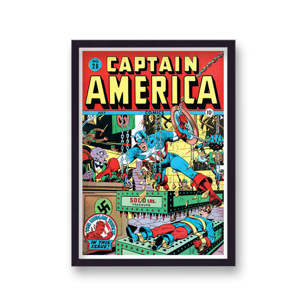 Vintage Comic Cover Captain America No 28