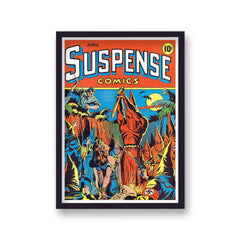Vintage Comic Cover Suspense Comics April