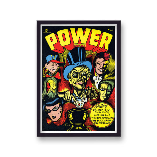 Vintage Comic Cover Power Comics No 3