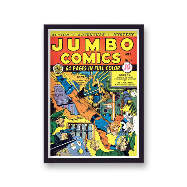 Vintage Comic Cover Jumbo Comics No 14