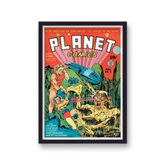 Vintage Comic Cover Planet Comics No 5