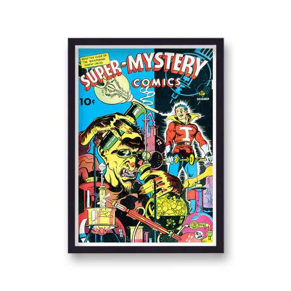 Vintage Comic Cover Super Mystery Comics December