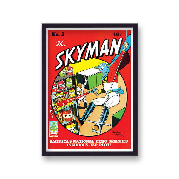 Vintage Comic Cover The Skyman No 2