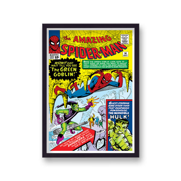 Vintage Comic Cover The Amazing Spiderman Green Goblin Hulk