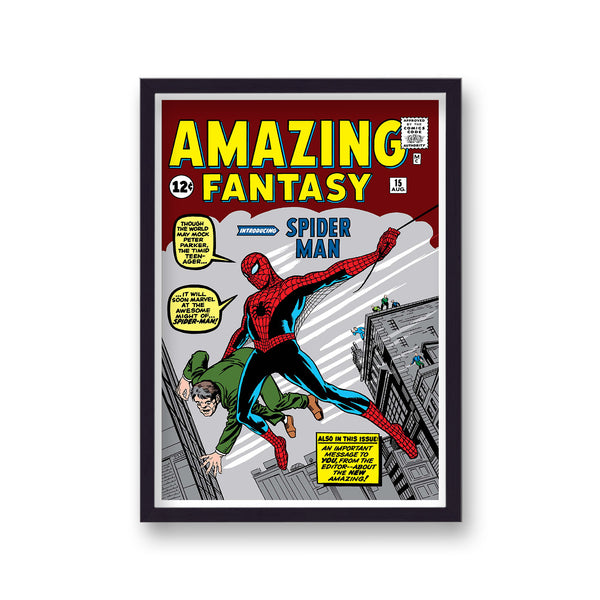 Vintage Comic Cover Amazing Fantasy Spiderman First Appearance