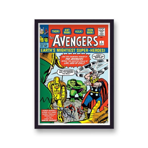 Vintage Comic Cover The Avemgers v Loki 1st Issue