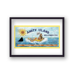 Jaws Reimagined Movie Print New 9 Amity Island Billboard