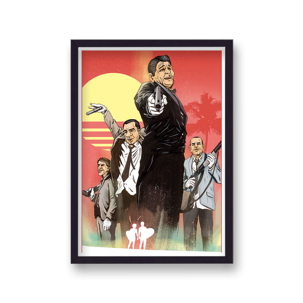 Point Break Ex-Presidents Graphic Reimagined Movie Print